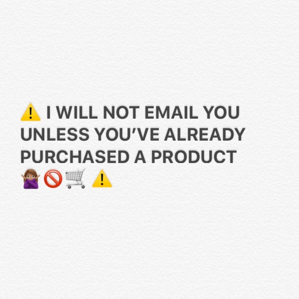 DO NOT ASK ME TO EMAIL YOU